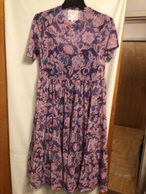 JADE Johnny Was sheer tiered dress mini dress SZ S
